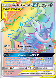 Kräfte im Einklang 222/214 Quajutsu & Zoroark TAG TEAM GX