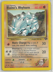 Gym Challenge 65/132 Blaine's Rhyhorn