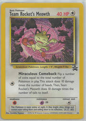 Wizard Black Star Promos 18 Team Rocket's Meowth