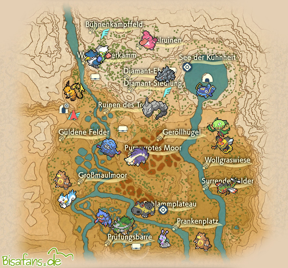 Elite-Pokémon in: Rotes Sumpfland Elite-Pokémon in: Rotes Sumpfland