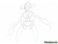 Zeichenkurs Deoxys (Normalform) - Schritt 4