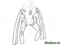 Zeichenkurs Deoxys (Verteidigungsform) - Schritt 7