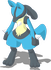 Trainingspausenpose-Pose von Lucario