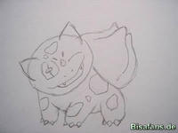 Zeichenkurs Bisasam mit Togepi - Schritt 5