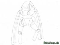 Zeichenkurs Deoxys (Verteidigungsform) - Schritt 4