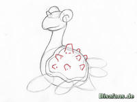Zeichenkurs Lapras - Schritt 6
