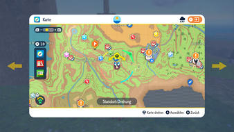 Fundort der gelben Pfähle in Pokémon Karmesin und Purpur