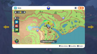 Fundort der gelben Pfähle in Pokémon Karmesin und Purpur