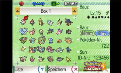 Screenshot Pokémon Bank