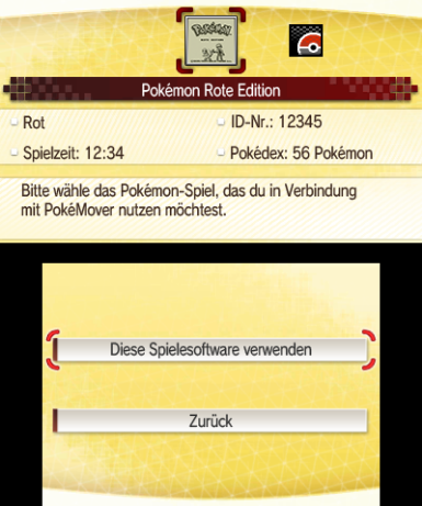 Screenshot Pokémon Bank