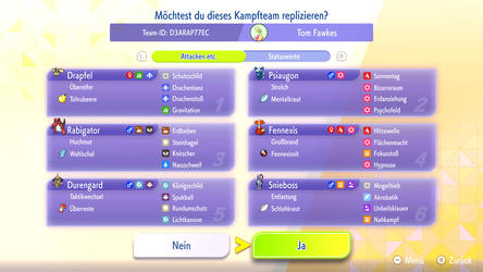 Pokémon Champions: Replika-Team von Tom Fawkes