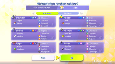 Pokémon Champions: Replika-Team von Light