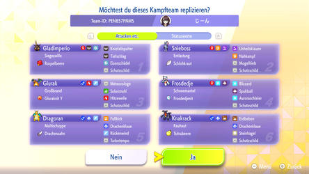 Pokémon Champions: Replika-Team von zeen172M