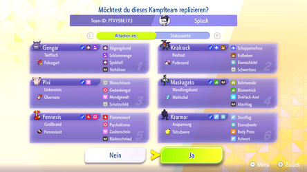 Pokémon Champions: Replika-Team von SplashPlateVGC