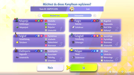 Pokémon Champions: Replika-Team von LenVGC