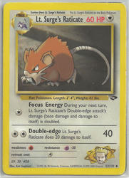Gym Challenge 53/132 Lt. Surge's Raticate