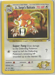 Gym Heroes 51/132 Lt. Surge's Raticate