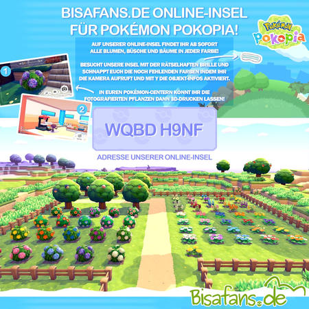 Pokémon Pokopia: Bisafans Online-Insel