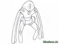 Zeichenkurs Deoxys (Verteidigungsform) - Schritt 8