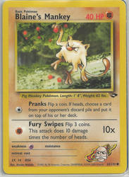 Gym Challenge 63/132 Blaine's Mankey