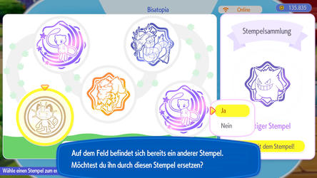 Pokémon Pokopia: Stempel austauschen