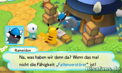 Rameidon öffnet gefundene Schatztruhen, die z.B. Attacken enthalten können. Rameidon öffnet gefundene Schatztruhen, die z.B. Attacken enthalten können.