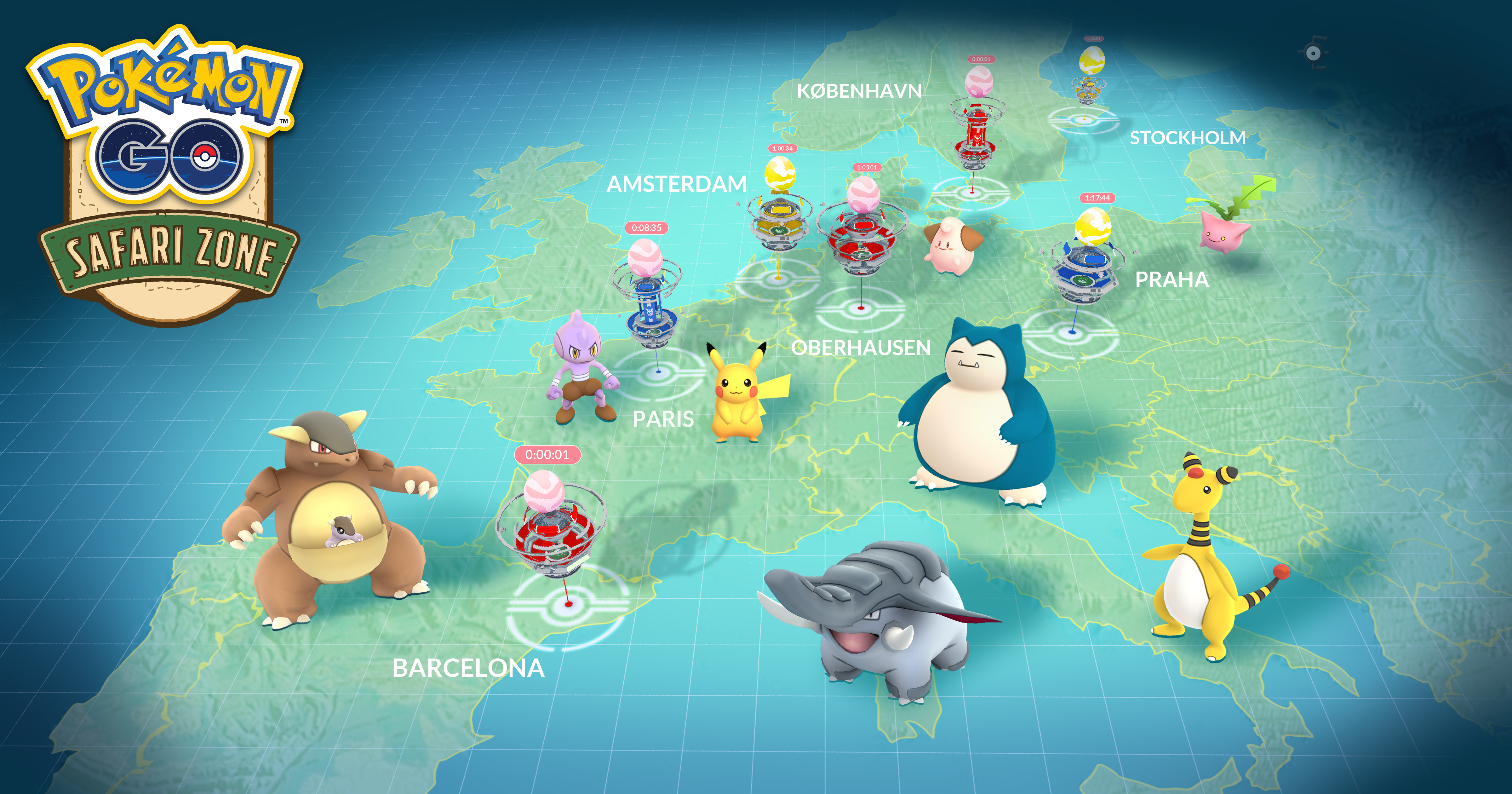 Seltene Pokémon in europäischen Städten Seltene Pokémon in europäischen Städten