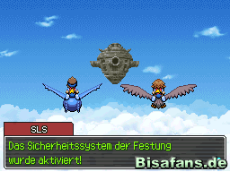 Gemeinsam mit Latios nähern wir uns der Festung