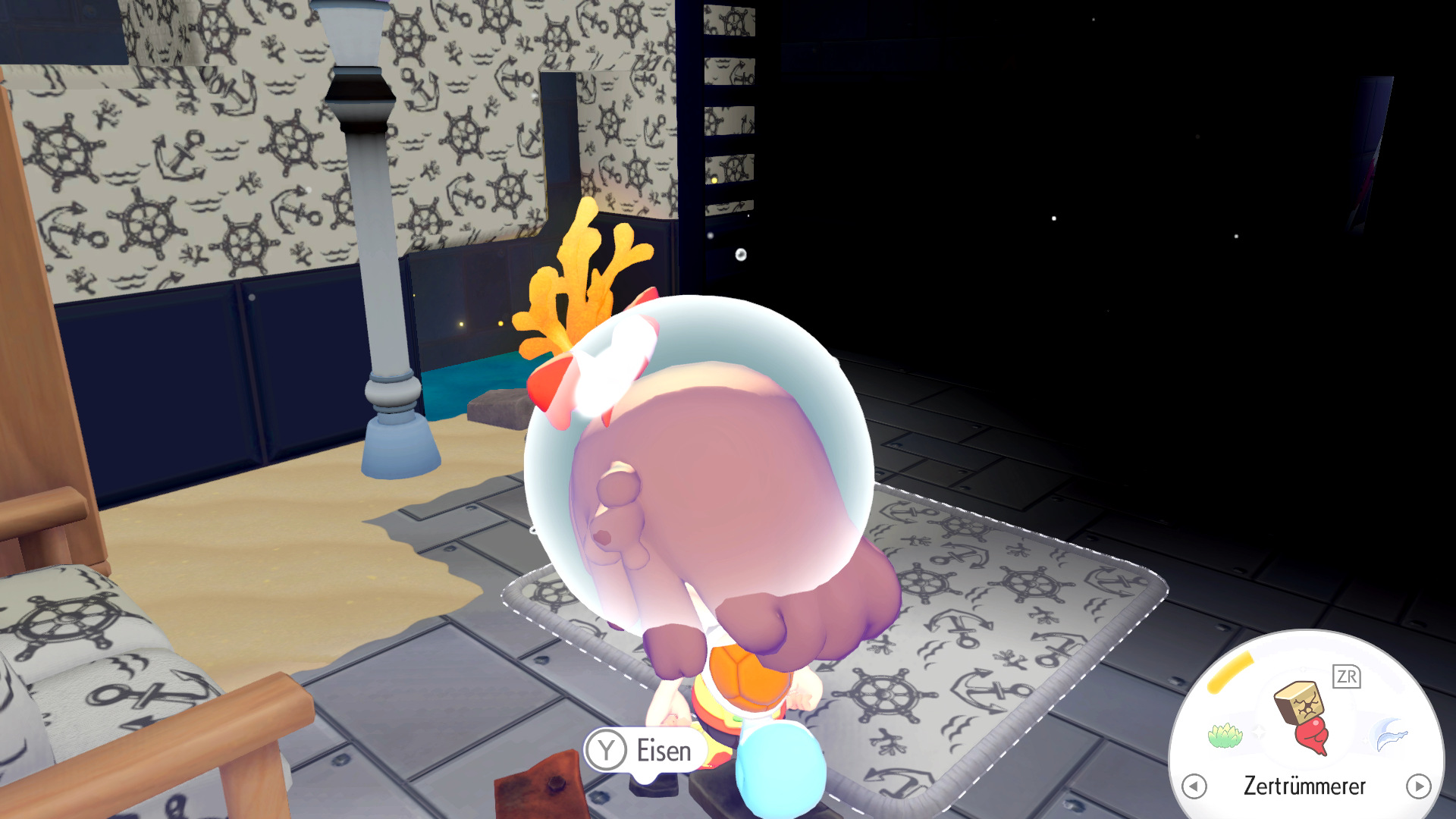 Screenshots zum Tiefsee-Raum in Pokémon Pokopia Screenshots zum Tiefsee-Raum in Pokémon Pokopia