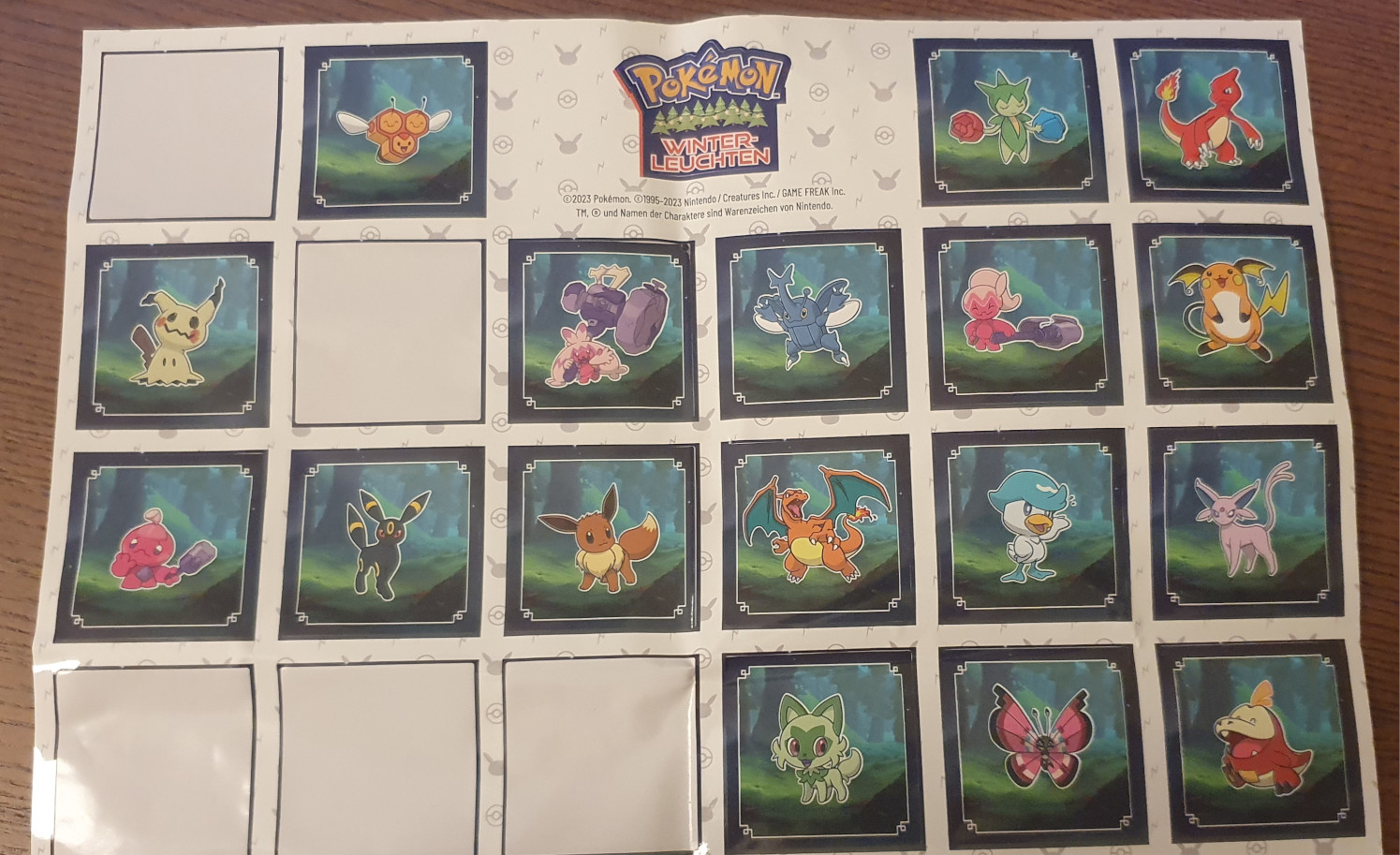 Sticker des Pokémon Winterleuchten