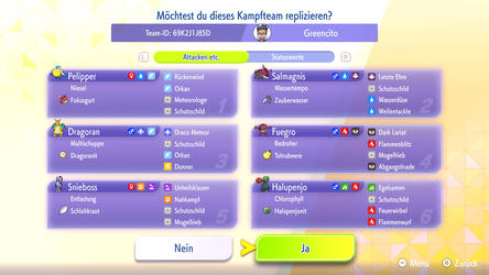 Pokémon Champions: Replika-Team von Greencito