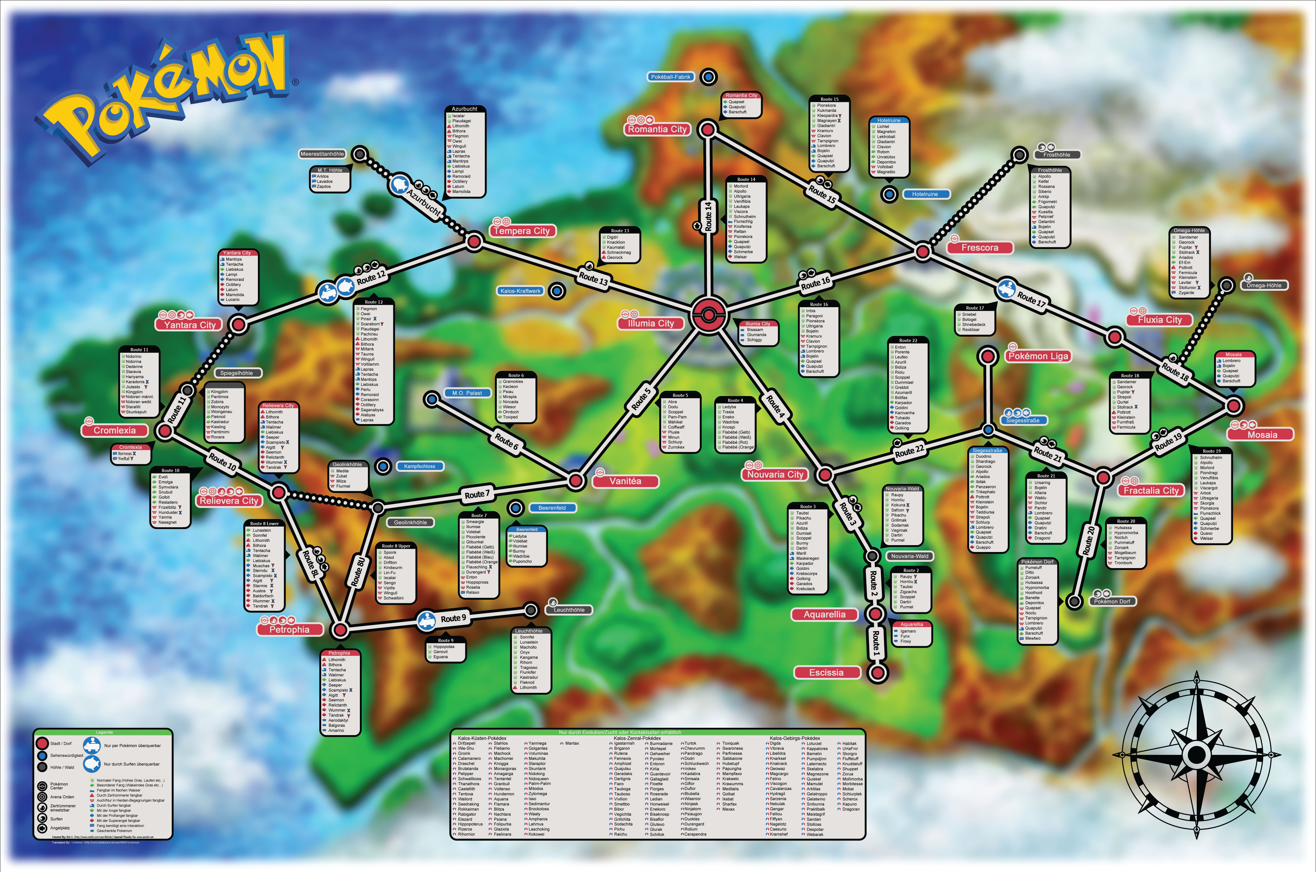 Kalos Karte Pok mon X Und Y Editionen Spiele Bisafans de