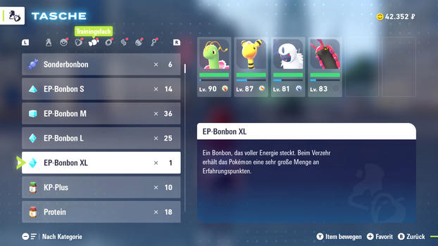 Items einsetzen