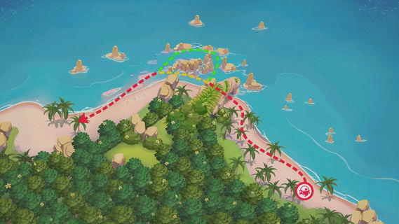 Karte von Rosa Strand - Strand (Tag)