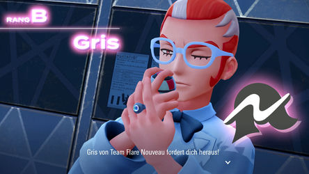 Bild von Gris von Team Flare Nouveau beim Z-A Royale in Pokémon-Legenden: Z-A
