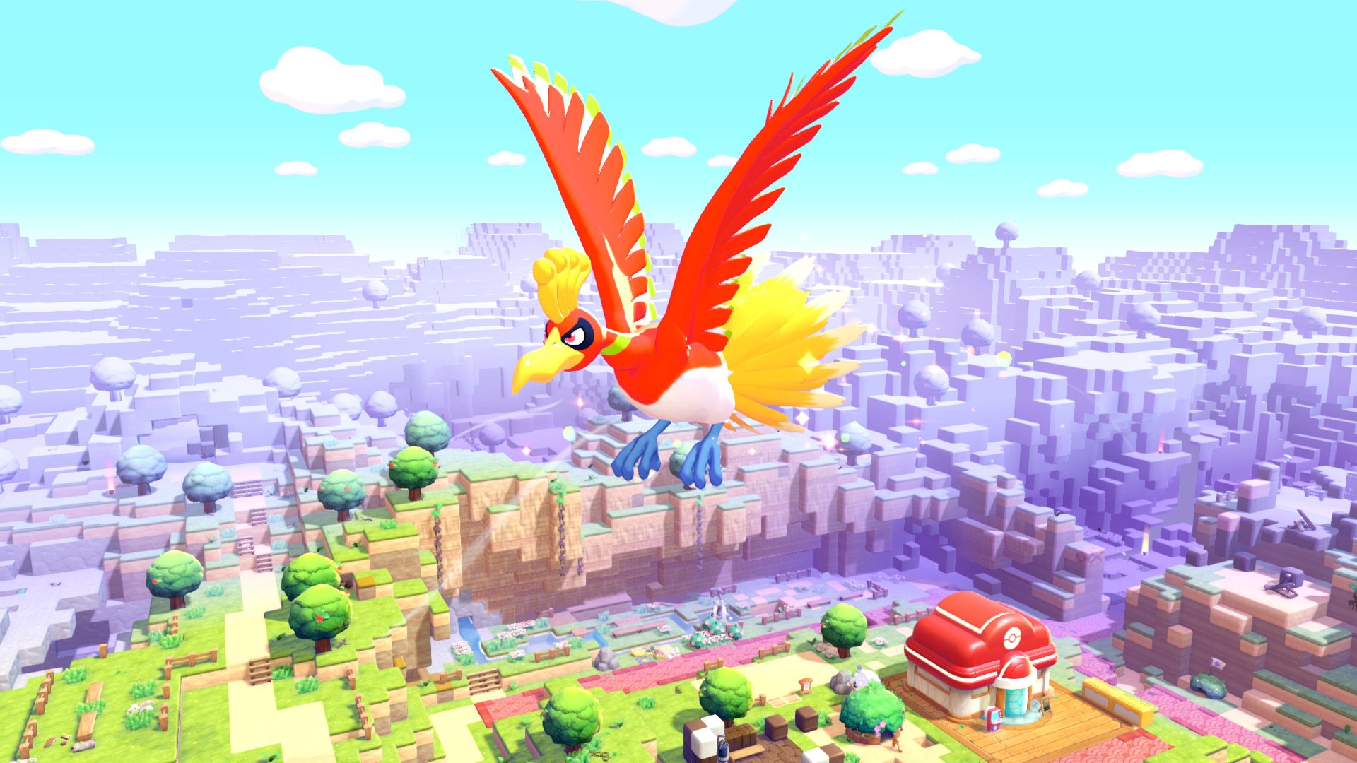 Screenshots zu Ho-Oh in Pokémon Pokopia Screenshots zu Ho-Oh in Pokémon Pokopia