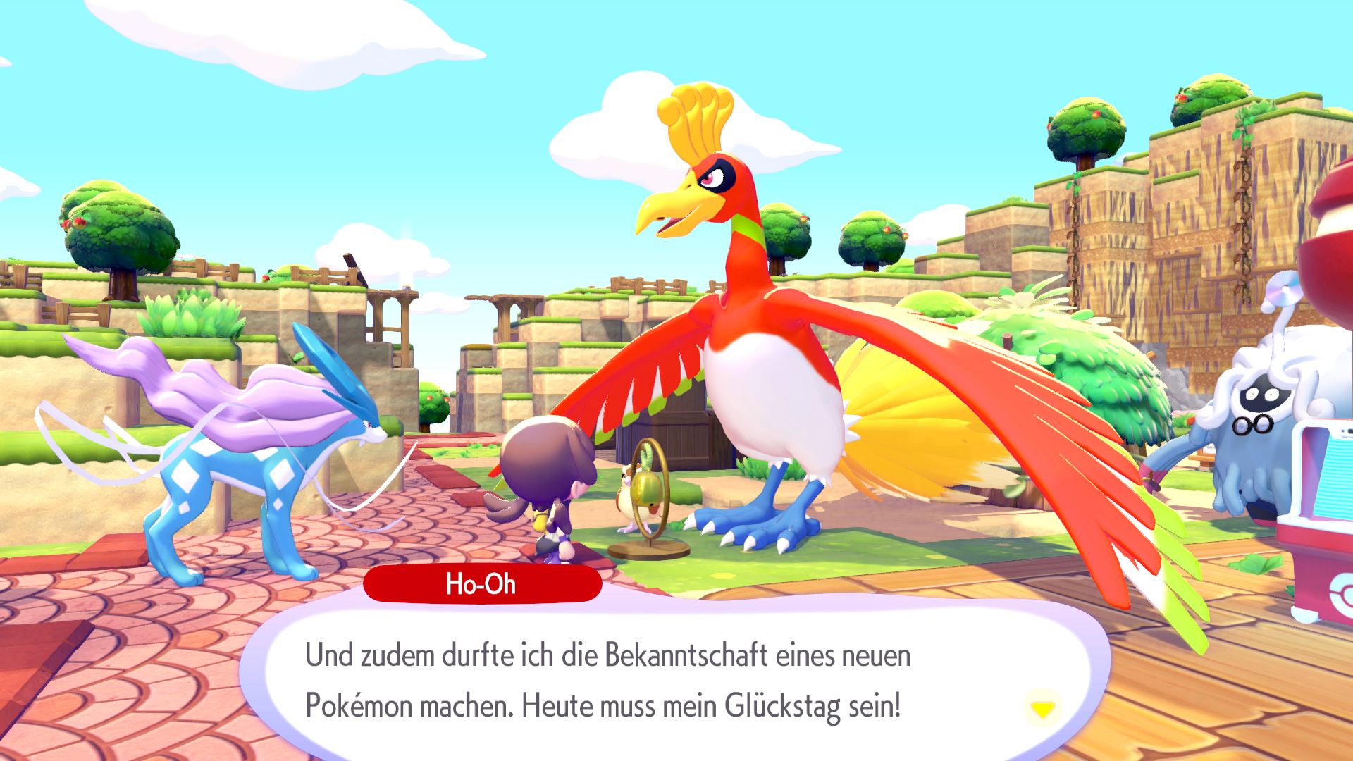 Screenshots zu Ho-Oh in Pokémon Pokopia Screenshots zu Ho-Oh in Pokémon Pokopia