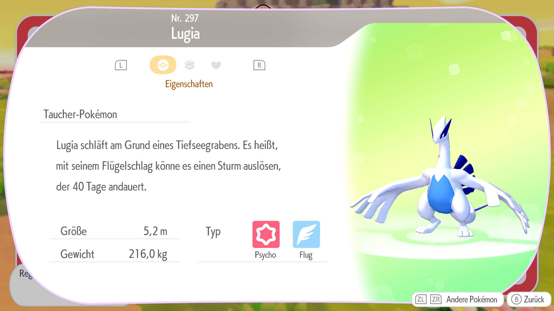 Screenshots zu Lugia in Pokémon Pokopia Screenshots zu Lugia in Pokémon Pokopia