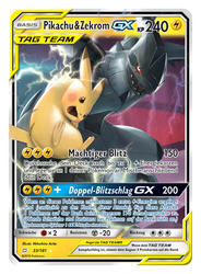 Teams sind Trumpf 33/181 Pikachu & Zekrom TAG TEAM GX