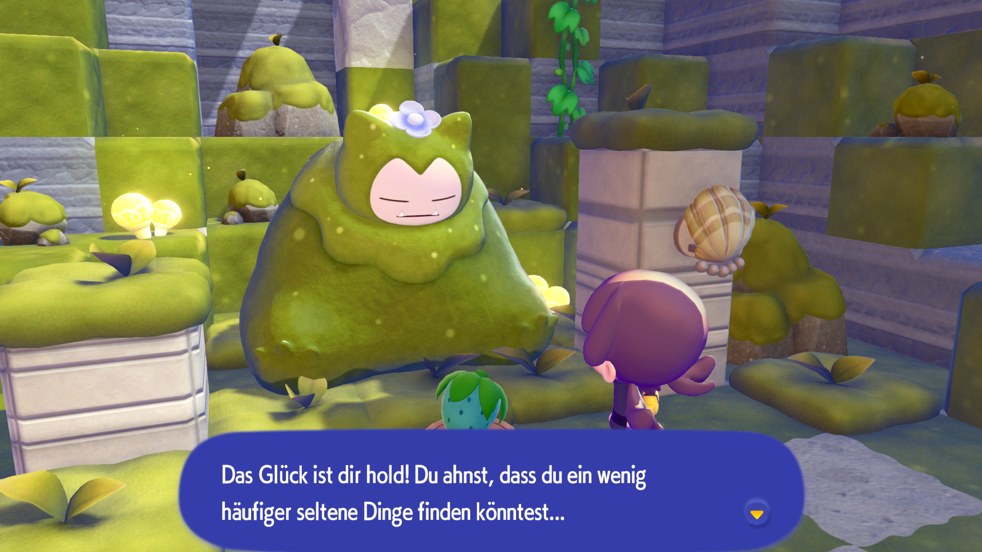 Screenshots zu Mooslaxo in Pokémon Pokopia Screenshots zu Mooslaxo in Pokémon Pokopia