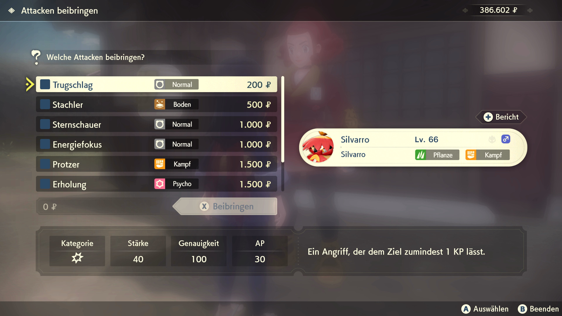 Attacken lernen Attacken lernen