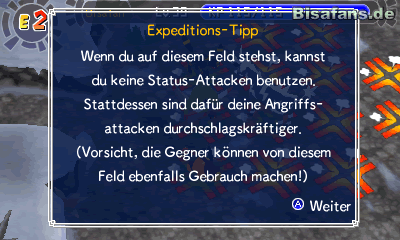 Mystische Bodenfelder, die Statusattacken verhindern, aber Attacken stärken. Mystische Bodenfelder, die Statusattacken verhindern, aber Attacken stärken.